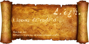 Lippay Árpád névjegykártya