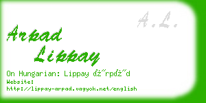 arpad lippay business card